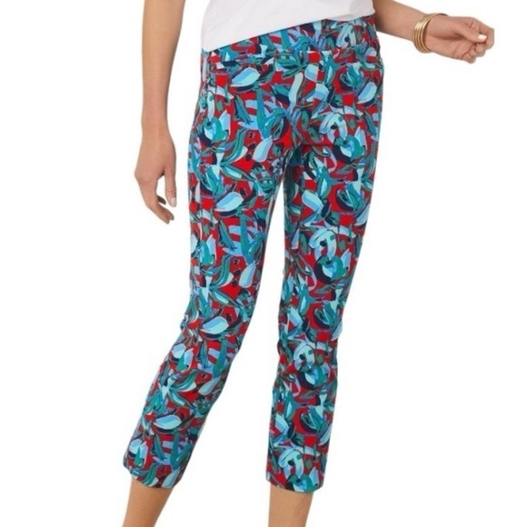 EUC Soft Surroundings Superla Stretch Pull-On Capri Pants Size Large Petite - Picture 1 of 10